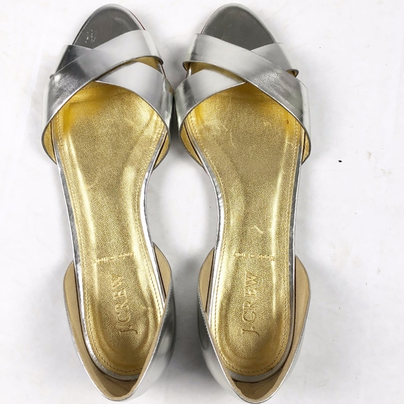J. Crew Shoes - J.Crew Cristobal Metallic Flats Size 8 - EUC
